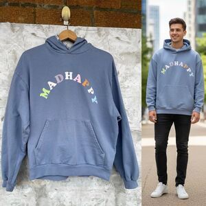 Madhappy Heritage Hoodie Periwinkle Blue - Oversized Streetwear Core - Small